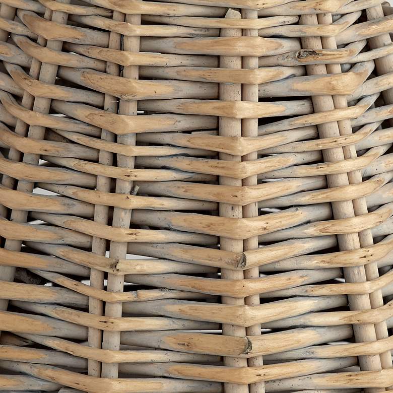 Image 2 Springcrest Natural Wicker Chandelier Lamp Shades 3x6x5 (Clip-On) Set of 8 more views