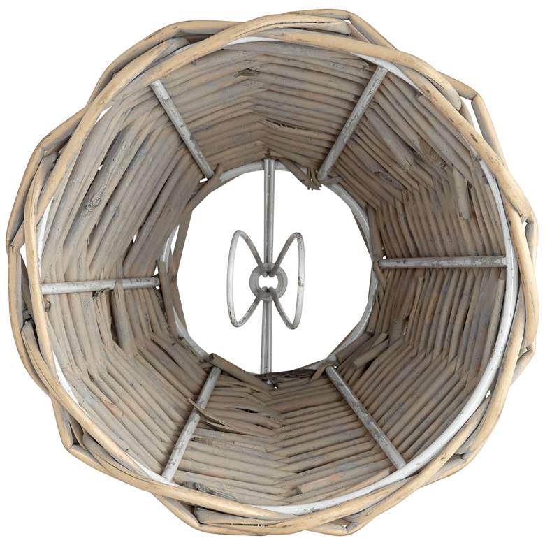 Image 5 Springcrest Natural Wicker Chandelier Lamp Shades 3x6x5 (Clip-On) Set of 8 more views