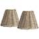Springcrest Natural Wicker Weave Lamp Shade 3x6x5 (Clip-On) Set of 2