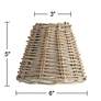 6_Springcrest Natural Wicker Weave Lamp Shade 3x6x5 (Clip-On) Set of 2 more views