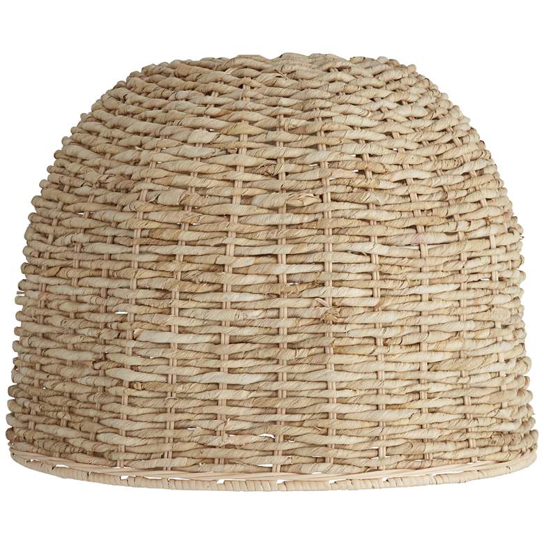 Image 1 Springcrest Natural Woven Husk Rattan Drum Shade 5x16x12