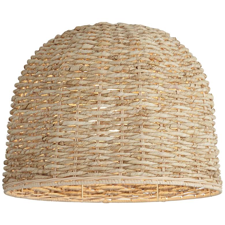 Image 3 Springcrest Natural Woven Husk Rattan Drum Shade 5x16x12 more views