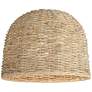 3_Springcrest Natural Woven Husk Rattan Drum Shade 5x16x12 more views
