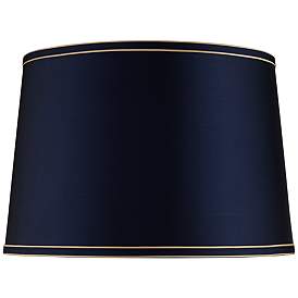 Image1 of Springcrest Navy Blue Shade with Navy and Gold Trim 14x16x11 (Spider)