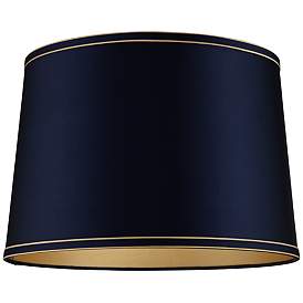 Image3 of Springcrest Navy Blue Shade with Navy and Gold Trim 14x16x11 (Spider) more views
