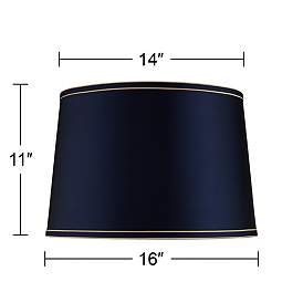 Image5 of Springcrest Navy Blue Shade with Navy and Gold Trim 14x16x11 (Spider) more views