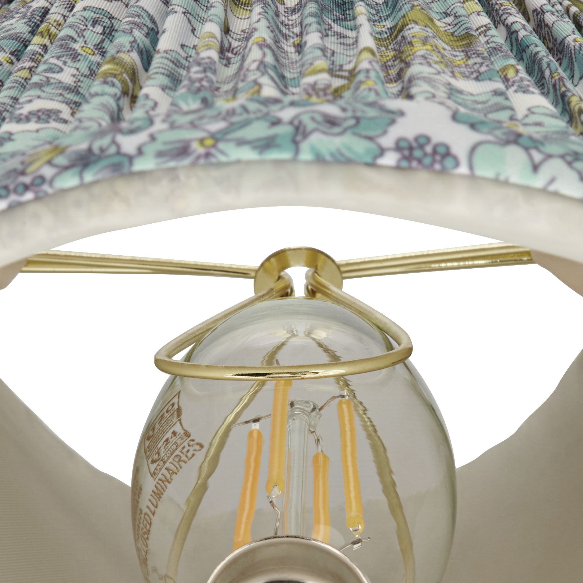 Image 3 Springcrest Nelle Blue Green Pleated Clip-On Lamp Shades 3.5x6x5 Set of 6 more views