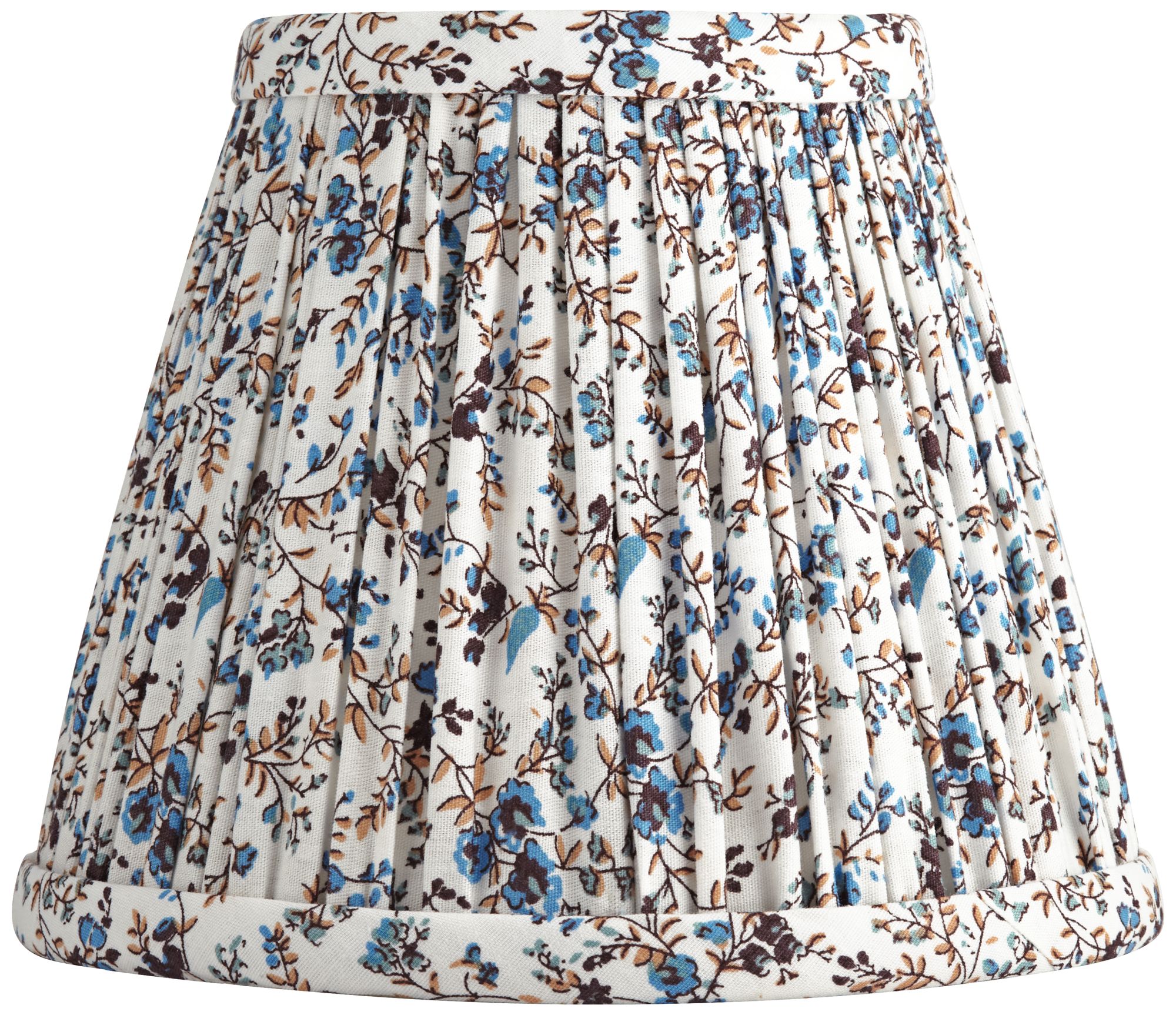 Image 4 Springcrest Nelle Cream and Blue Floral Clip-On Shades 3.5x6x5 Set of 2 more views