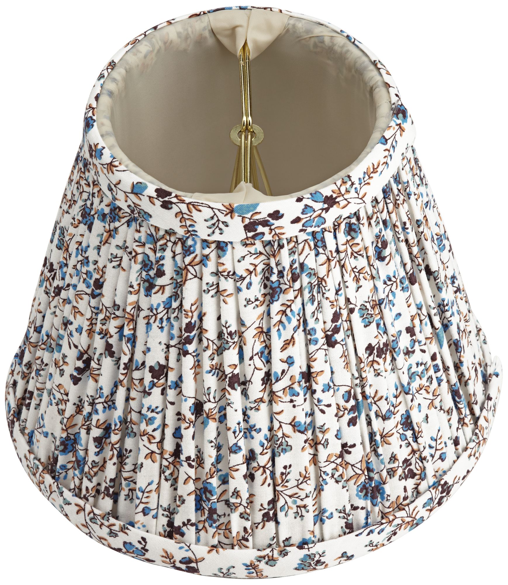 Image 6 Springcrest Nelle Cream and Blue Floral Clip-On Shades 3.5x6x5 Set of 4 more views