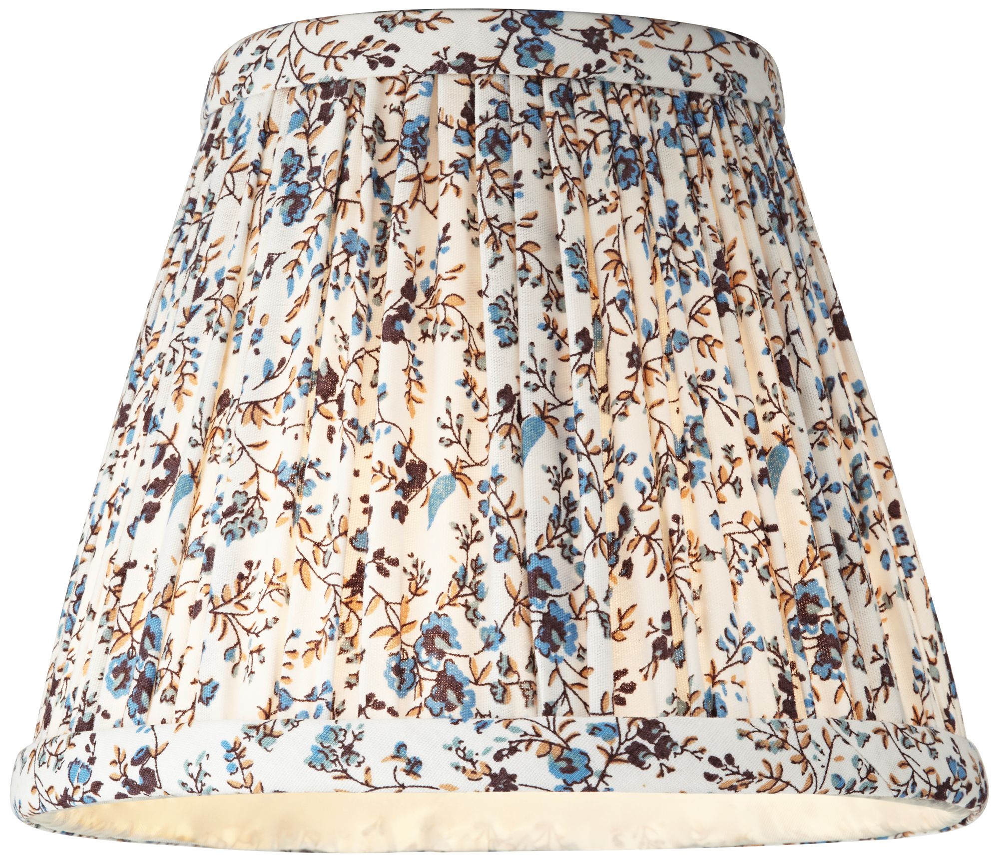 Image 5 Springcrest Nelle Cream and Blue Floral Clip-On Shades 3.5x6x5 Set of 8 more views