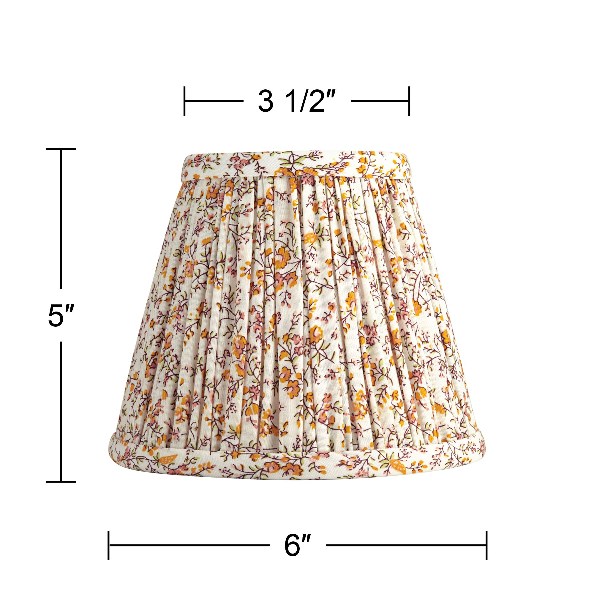 Image 7 Springcrest Nelle Goldenrod Floral Pleated Lamp Shade 3.5x6x5 (Clip-On) more views