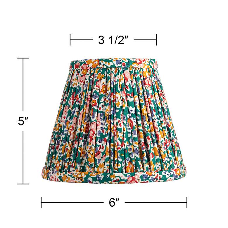 Image 7 Springcrest Nelle Multi-Color Floral Pleated Shade 3.5x6x5 (Clip-On) more views