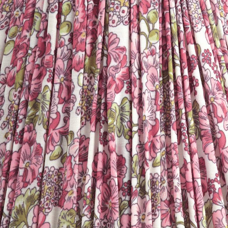 Image 2 Springcrest Nelle Pink Pleated Clip-On Lamp Shades 3.5x6x5 Set of 2 more views