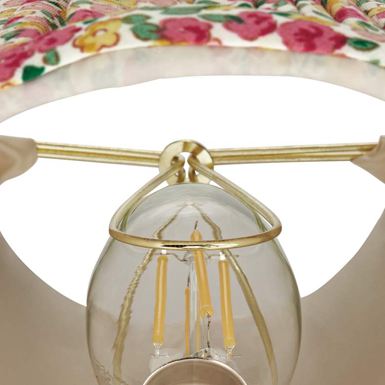 Image 3 Springcrest Nelle Red and Yellow Floral Pleated Shade 3.5x6x5 (Clip-On) more views