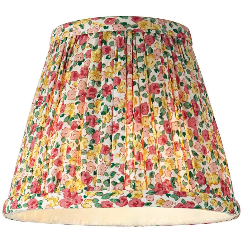 Springcrest Shade Springcrest Nelle Red and Yellow Floral Pleated Shade 3.5x6x5 (Clip-On ...