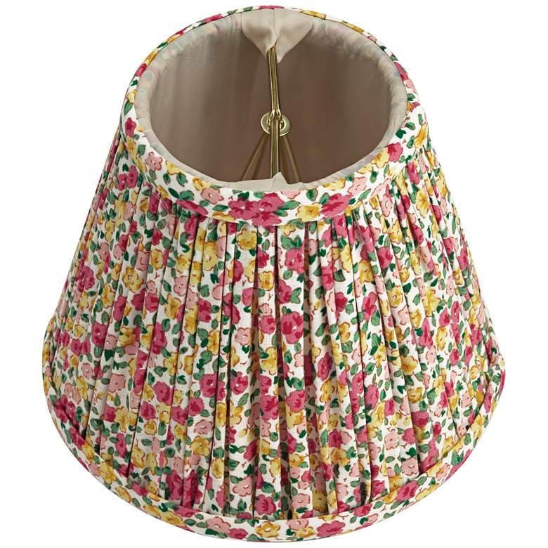 Image 5 Springcrest Nelle Red and Yellow Floral Pleated Shade 3.5x6x5 (Clip-On) more views