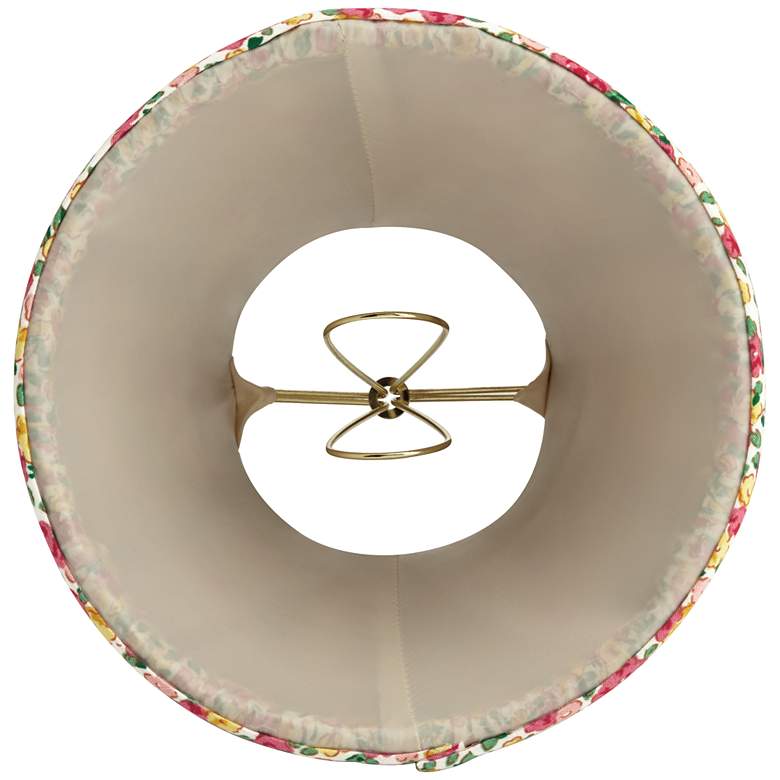 Image 6 Springcrest Nelle Red and Yellow Floral Pleated Shade 3.5x6x5 (Clip-On) more views