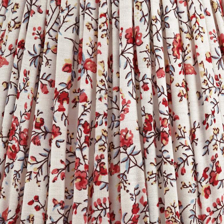 Image 2 Springcrest Nelle Red Floral Clip-On Lamp Shades 3.5x6x5 Set of 4 more views
