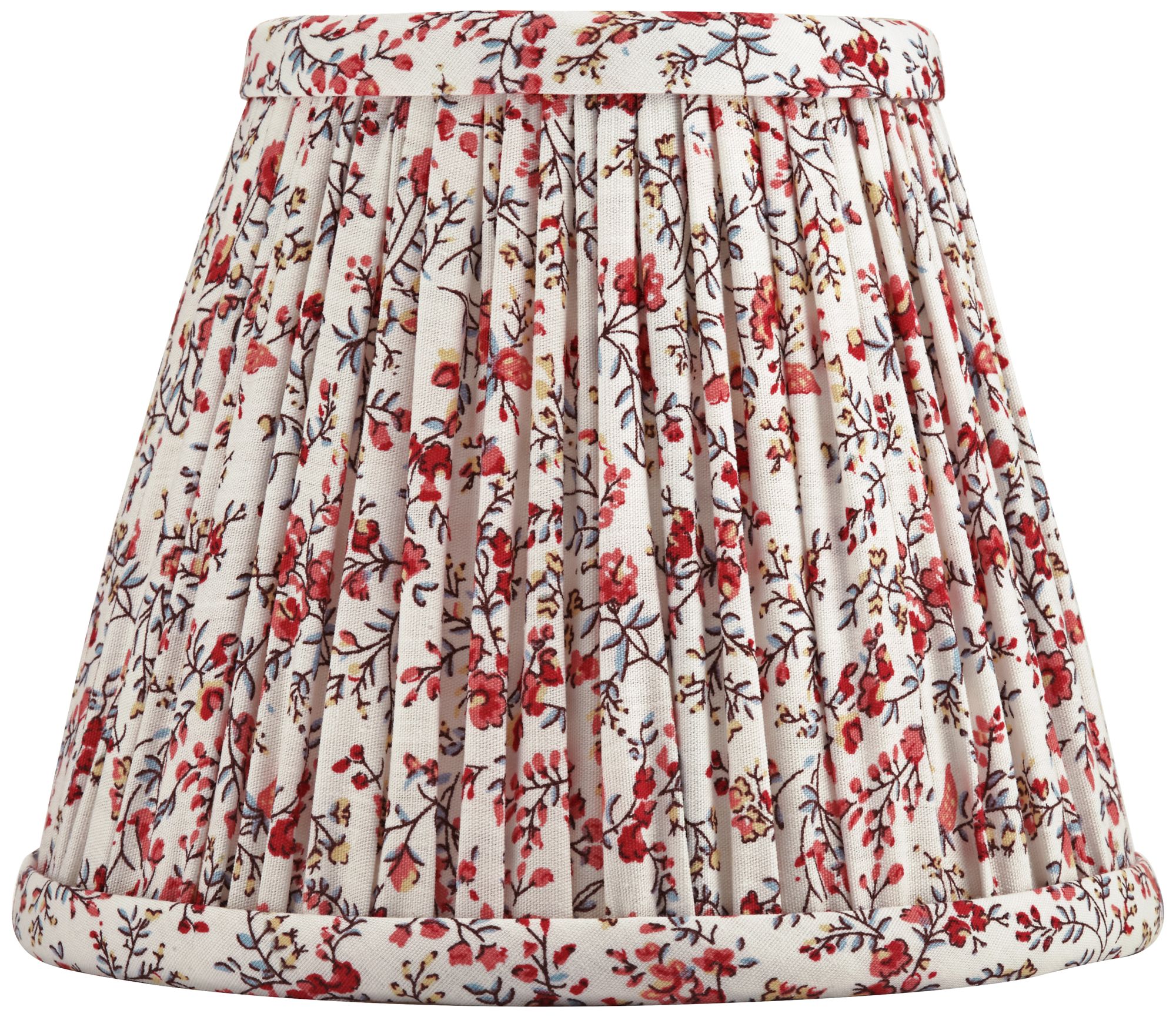 Image 4 Springcrest Nelle Red Floral Clip-On Lamp Shades 3.5x6x5 Set of 8 more views