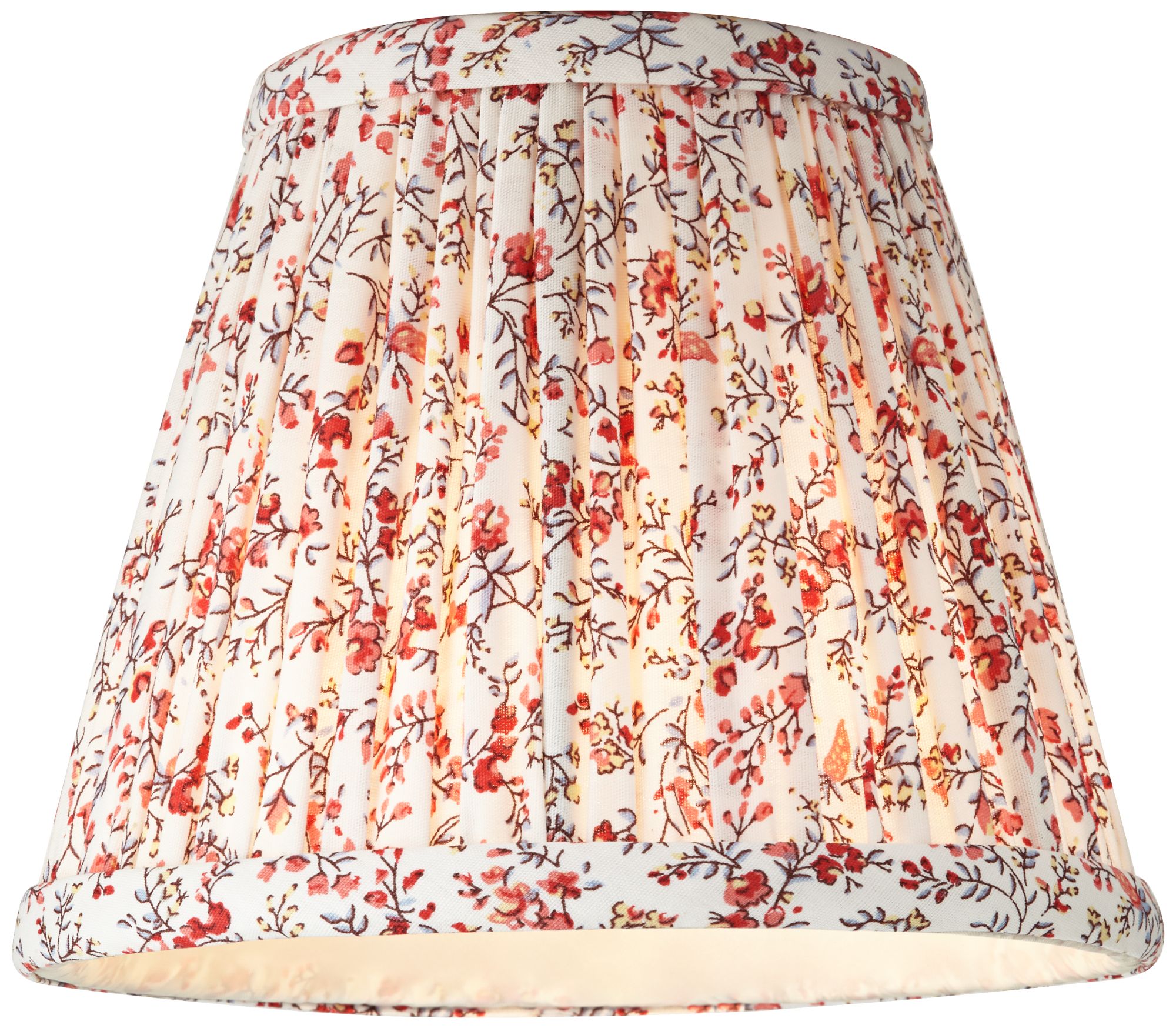 Image 5 Springcrest Nelle Red Floral Clip-On Lamp Shades 3.5x6x5 Set of 8 more views