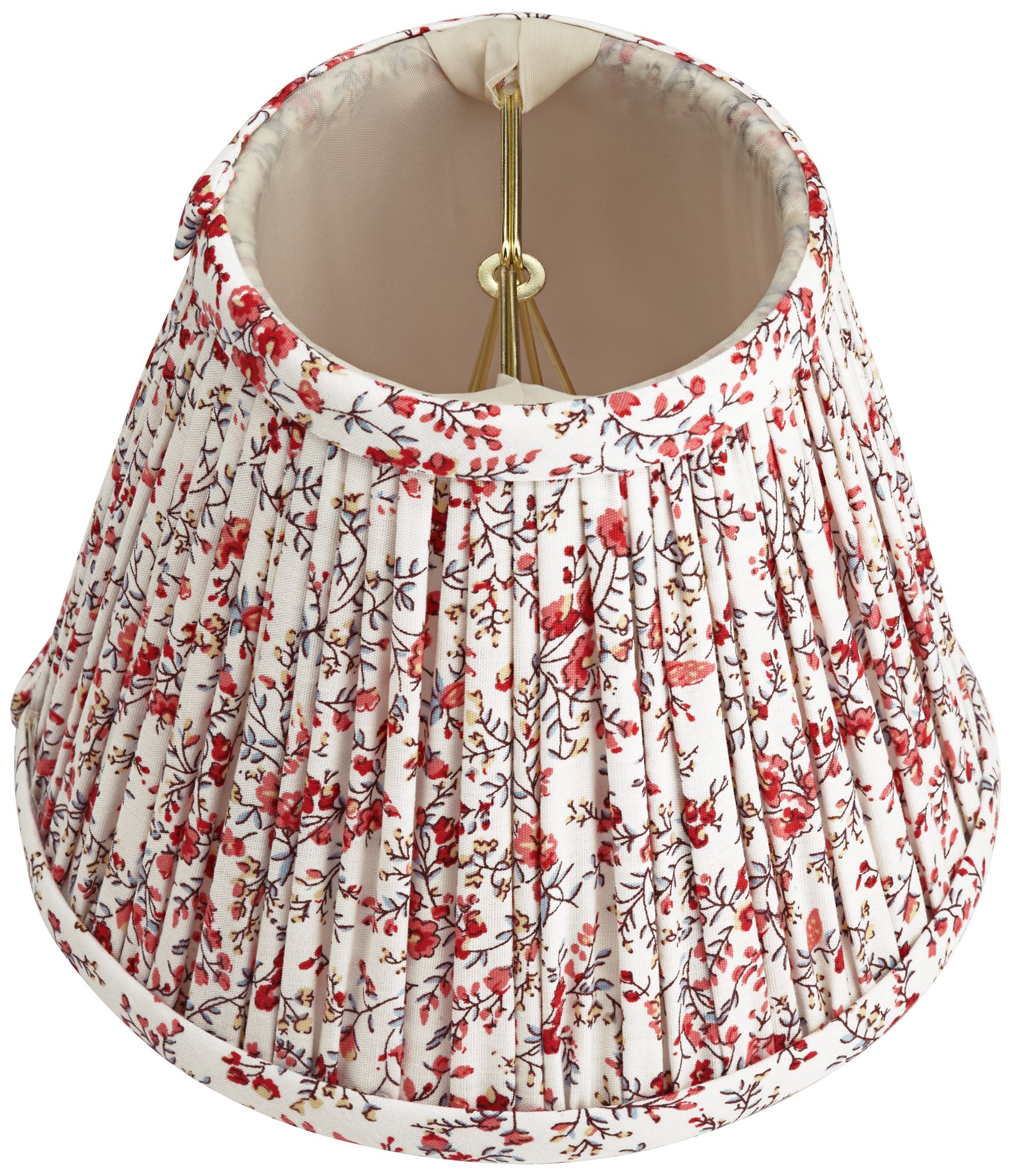 Image 6 Springcrest Nelle Red Floral Clip-On Lamp Shades 3.5x6x5 Set of 8 more views