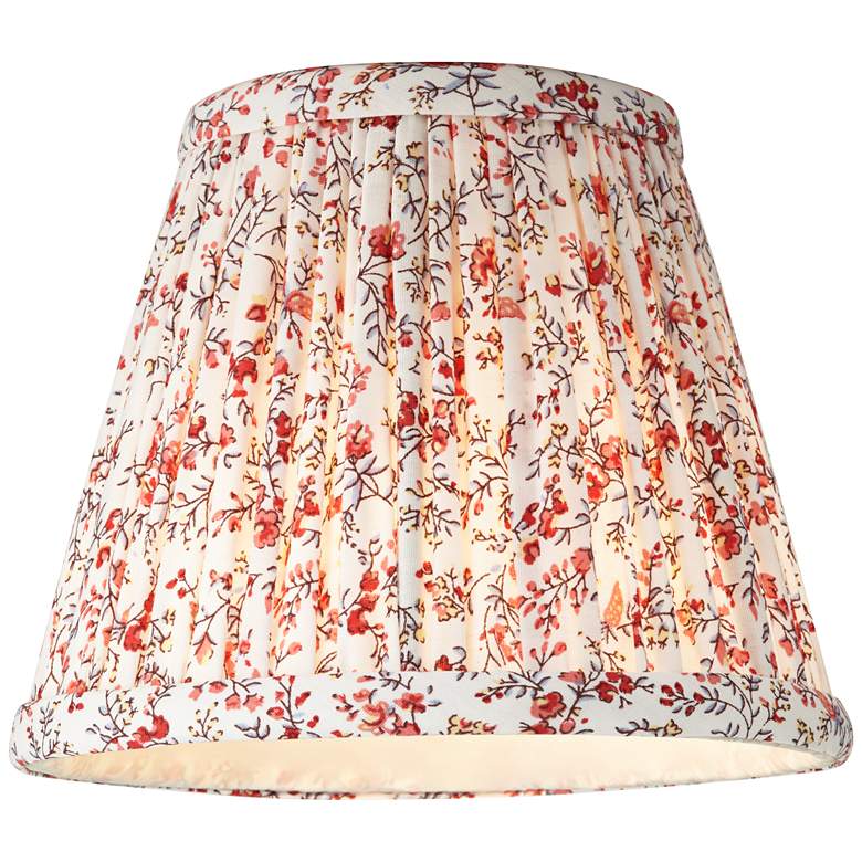 Image 4 Springcrest Nelle Red Floral Pleated Lamp Shade 3.5x6x5 (Clip-On) more views