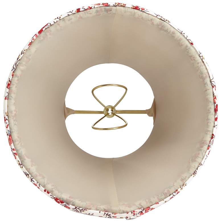 Image 6 Springcrest Nelle Red Floral Pleated Lamp Shade 3.5x6x5 (Clip-On) more views