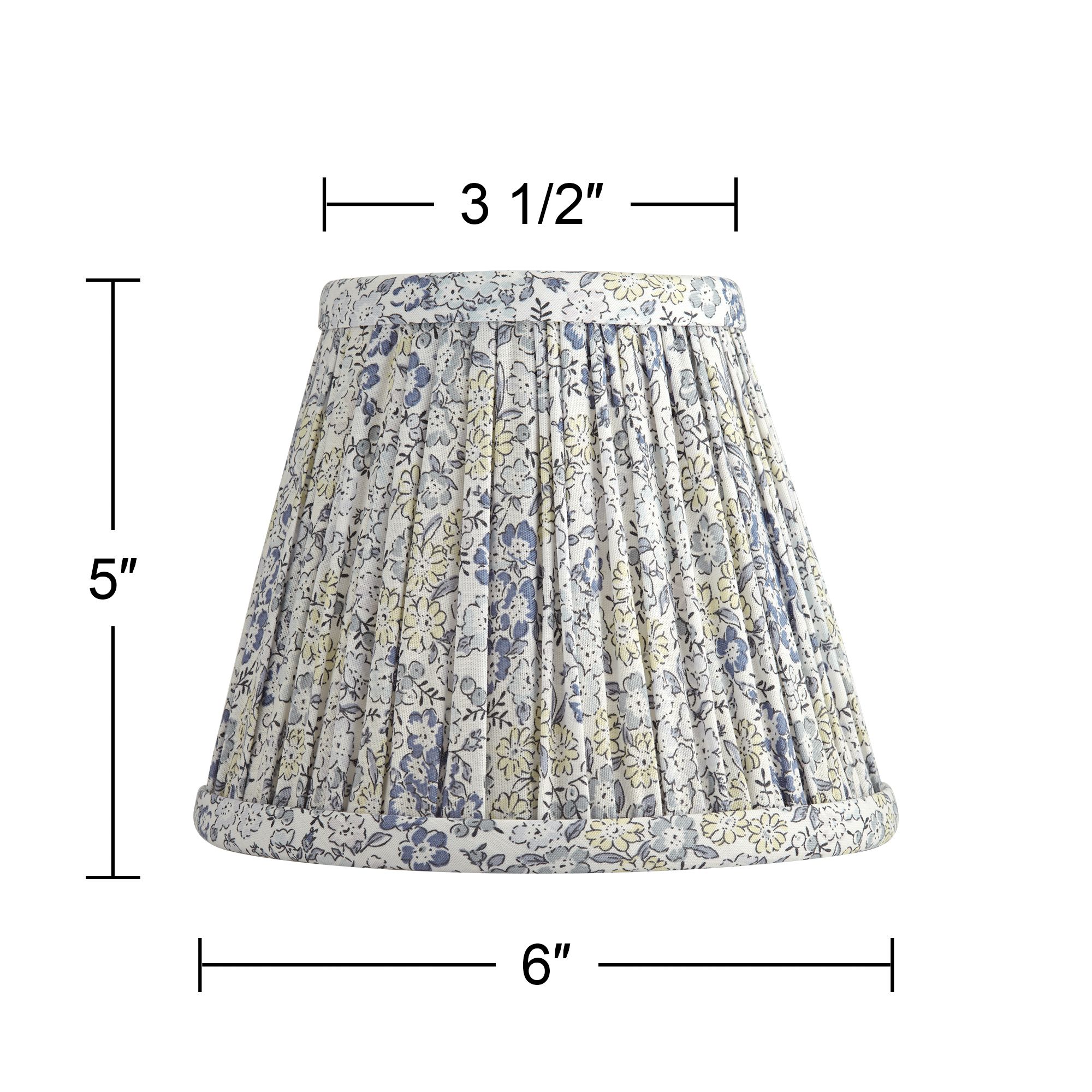 Springcrest Nelle Violet and Blue Pleated Clip-On Shades 3.5x6x5 Set of 2