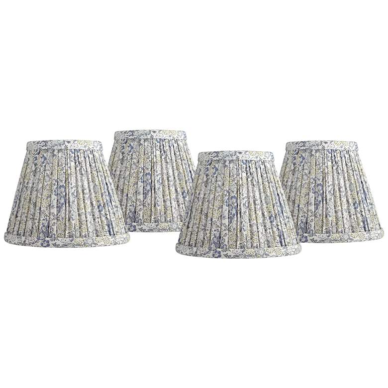 Image 1 Springcrest Nelle Violet and Blue Pleated Clip-On Shades 3.5x6x5 Set of 4