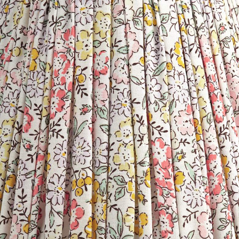 Image 2 Springcrest Nelle Yellow and Peach Pleated Clip-On Shades 3.5x6x5 Set of 6 more views
