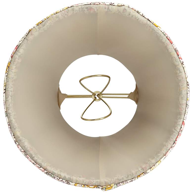 Image 6 Springcrest Nelle Yellow Peach Floral Pleated Shade 3.5x6x5 (Clip-On) more views