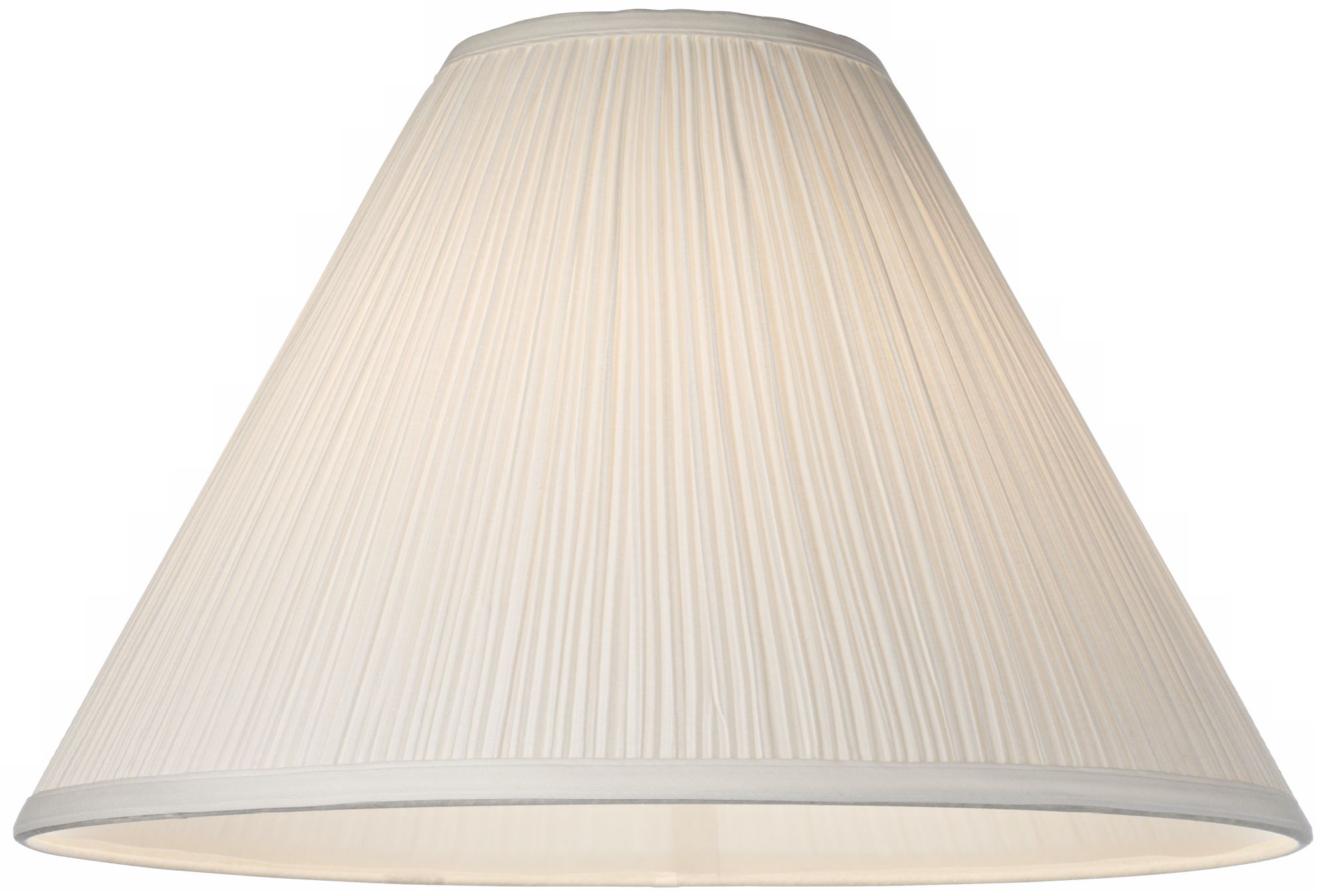 Image 2 Springcrest Nicol Ivory Mushroom Pleated Shade 6x18x12.75 (Spider) more views