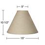 5_Springcrest Nita Fine Burlap Empire Shade 5x15x11.5 (Spider) more views