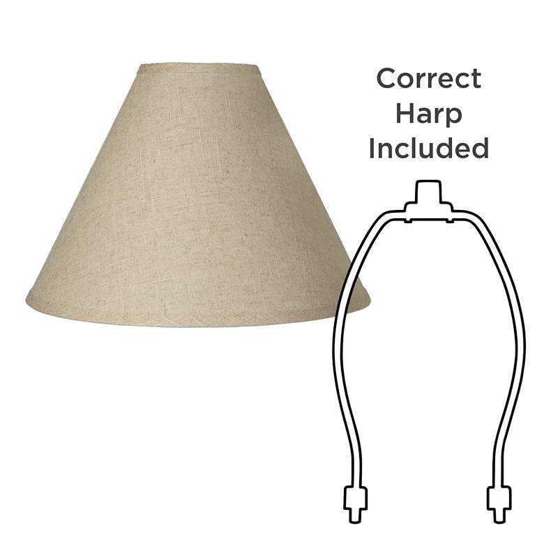Image 6 Springcrest Nita Fine Burlap Empire Shade 5x15x11.5 (Spider) more views