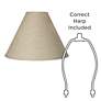 6_Springcrest Nita Fine Burlap Empire Shade 5x15x11.5 (Spider) more views