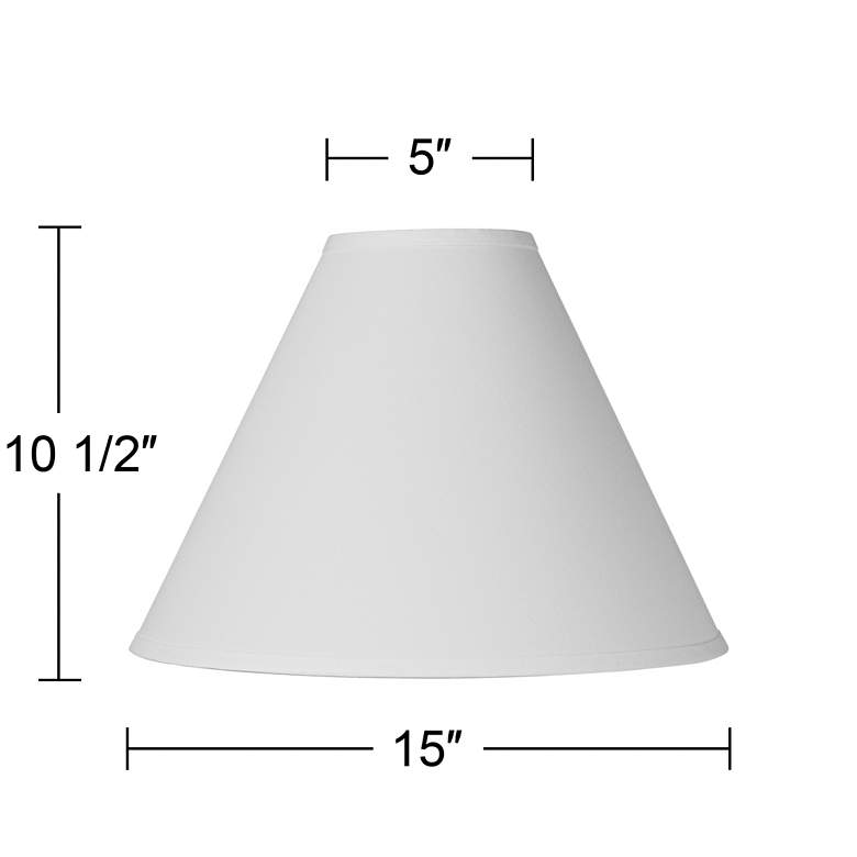Image 5 Springcrest Nita White Linen Chimney Lamp Shade 5x15x11.5 (Spider) more views