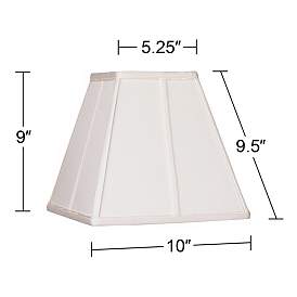 Image5 of Springcrest Nona Ivory Square Tapered Shade 5.25x10x9 (Spider) more views