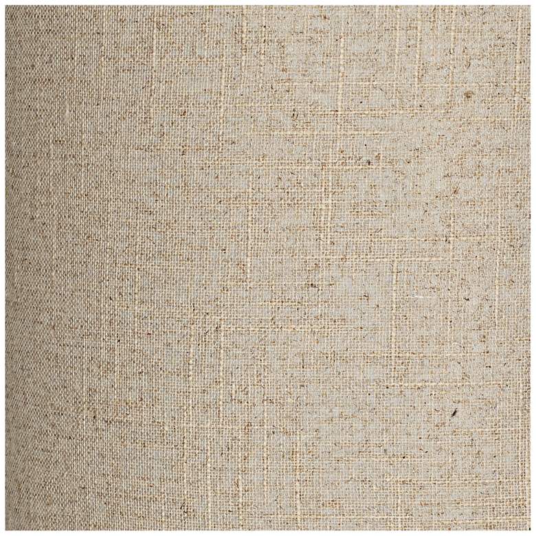 Image 2 Springcrest Oatmeal Tall Linen Drum Shade 14x14x15 (Spider) more views