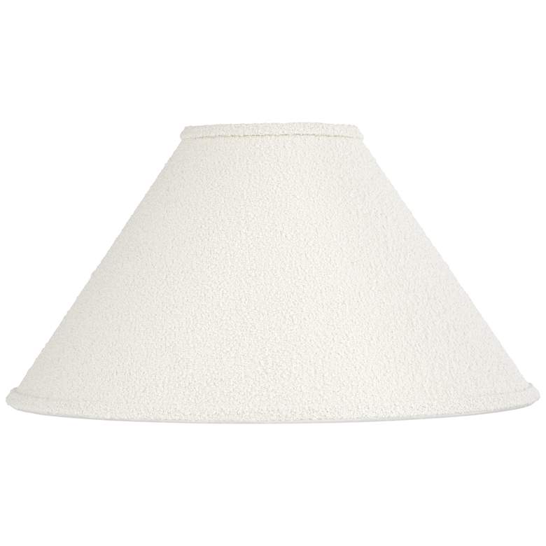 Image 1 Springcrest Off White Boucle Woven Fabric Tapered Shade 6x19x10