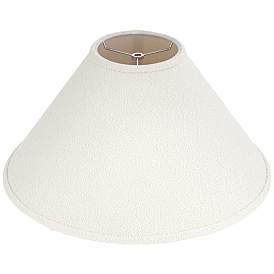 Image5 of Springcrest Off White Boucle Woven Fabric Tapered Shade 6x19x10 more views
