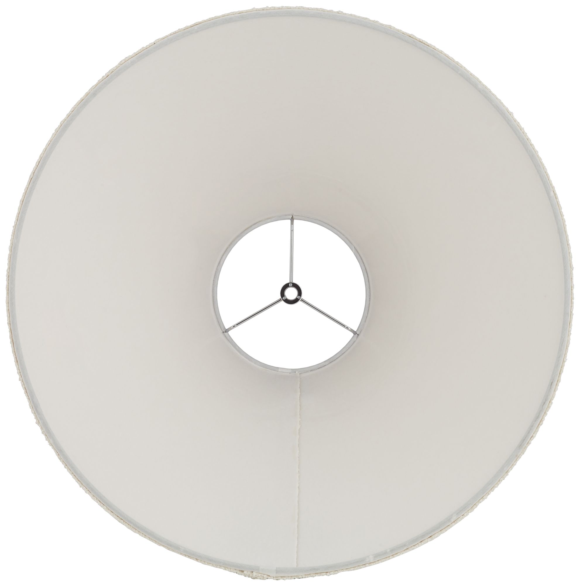 Image 6 Springcrest Off White Boucle Woven Fabric Tapered Shade 6x19x10 more views