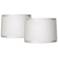 Springcrest Off-White Fabric Drum Shades 15x16x11 (Spider) Set of 2