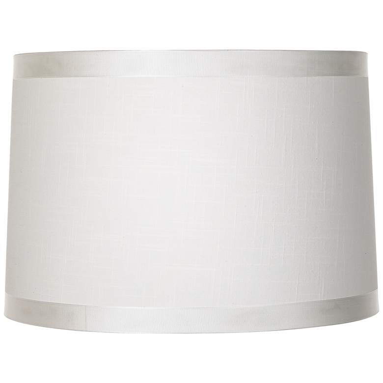 Image 5 Springcrest Off-White Fabric Drum Shades 15x16x11 (Spider) Set of 2 more views