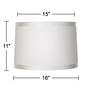 6_Springcrest Off-White Fabric Drum Shades 15x16x11 (Spider) Set of 2 more views