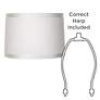 7_Springcrest Off-White Fabric Drum Shades 15x16x11 (Spider) Set of 2 more views