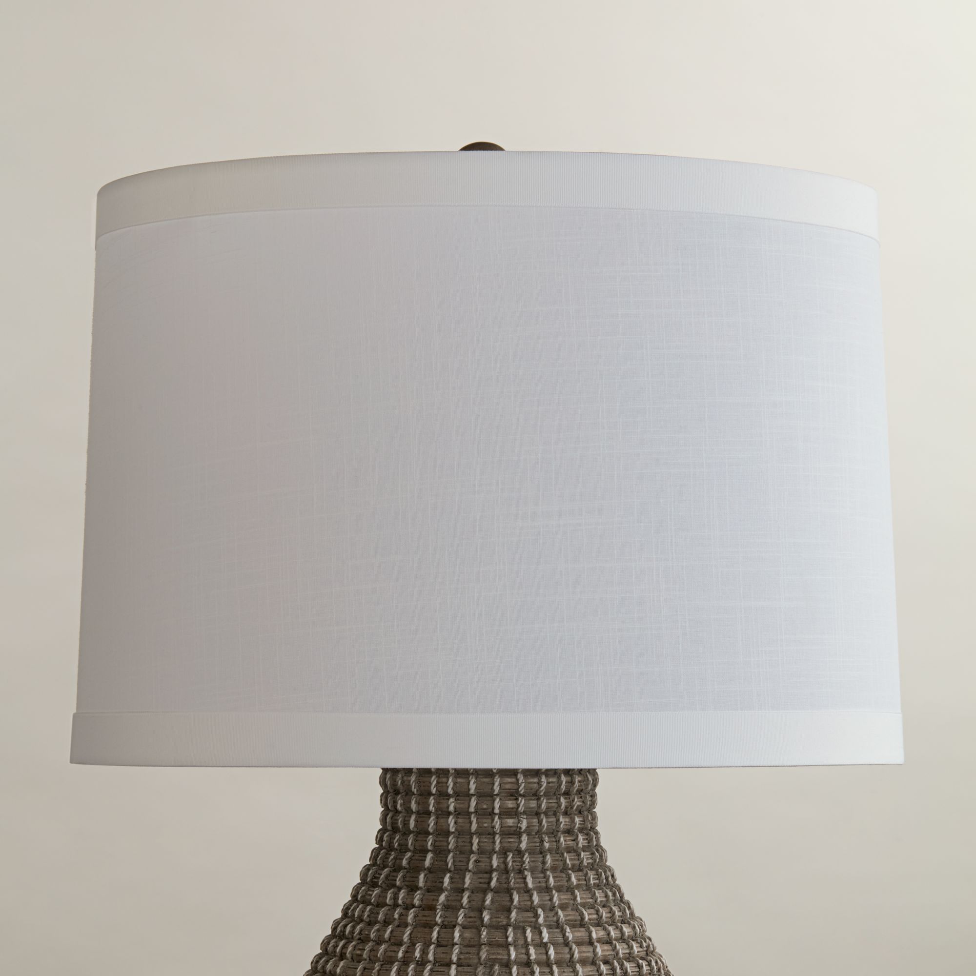 Springcrest Off-White Fabric Drum Shades 15x16x11 (Spider) Set of 2