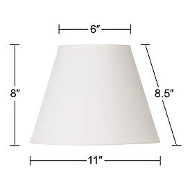 Image5 of Springcrest Off White Fabric Lamp Shade 6x11x8.5 (Spider) more views