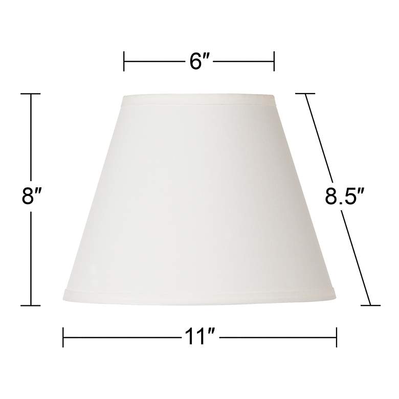 Image 5 Springcrest Off White Fabric Lamp Shade 6x11x8.5 (Spider) more views