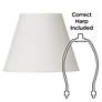Springcrest Off White Fabric Lamp Shade 6x11x8.5 (Spider)