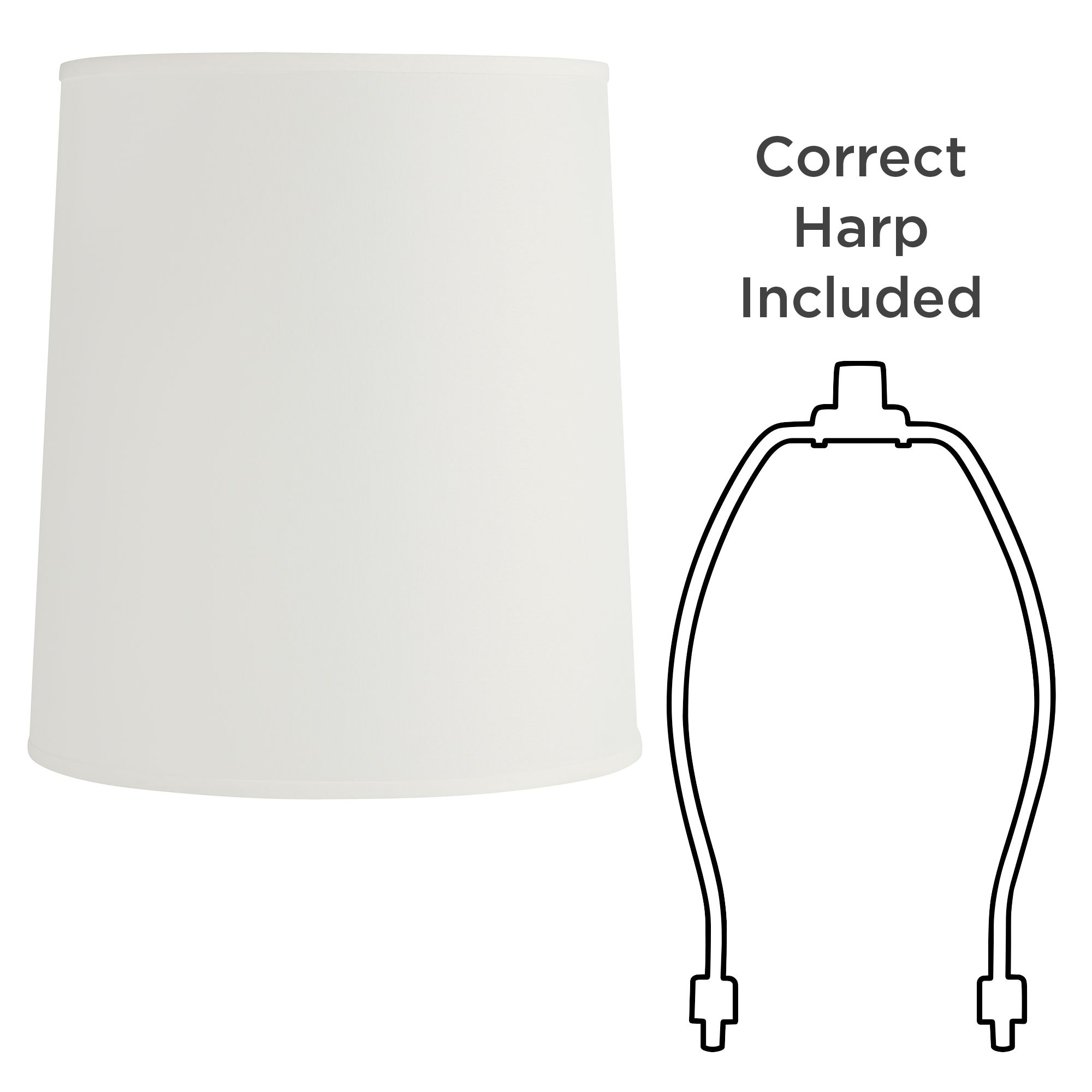 Springcrest Off-White Fabric Set of 2 Tall Drum Shades 14x16x18 (Spider)